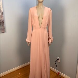 Tobi Blush Long Sleeve Maxi Dress